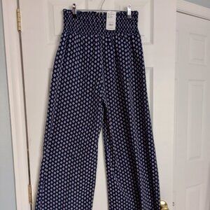 Weekend Suzanne Betro Wide Leg Geographic-Print Pants with Side-Slits (Small)